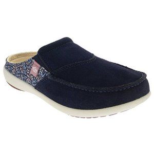 Orthotic Spenco Footwear Siesta Via Slide Clogs Peacoat Floral, Women’s Size 5.5